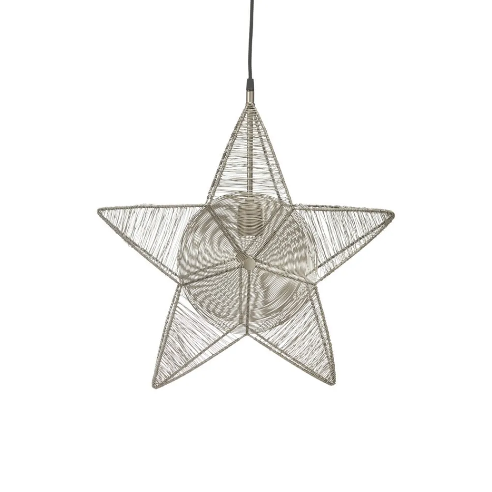 Julepynt|Vinduesdekoration ^ PR Home Rigel dekostjerne af metal Ø 50 cm sølv