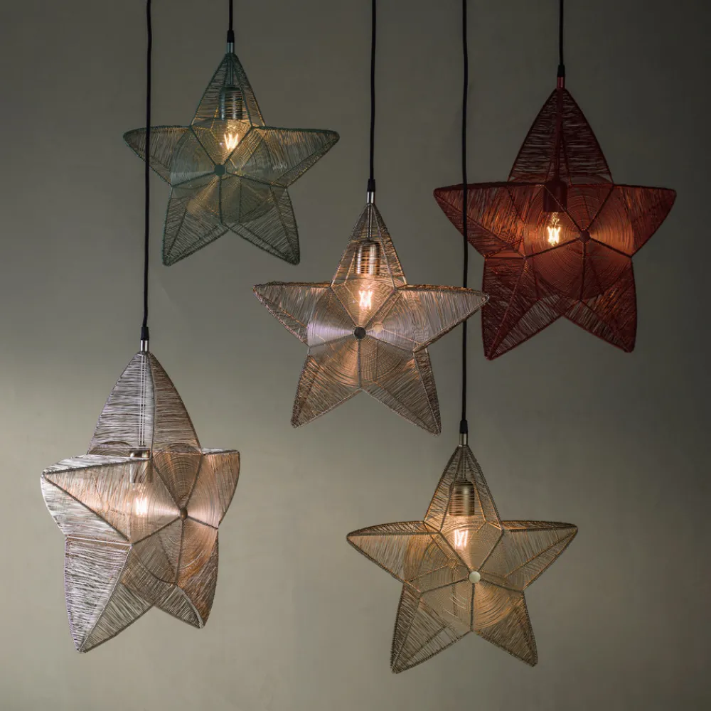 Julepynt|Vinduesdekoration ^ PR Home Rigel dekostjerne af metal Ø 50 cm sølv