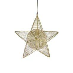 Julepynt|Vinduesdekoration ^ PR Home Rigel dekostjerne af metal Ø 50 cm creme