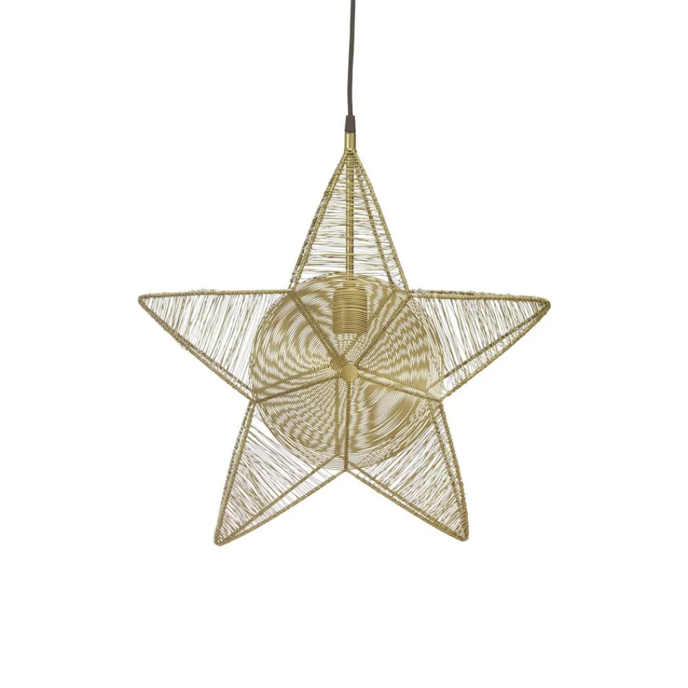 Julepynt|Vinduesdekoration ^ PR Home Rigel dekostjerne af metal Ø 50 cm creme