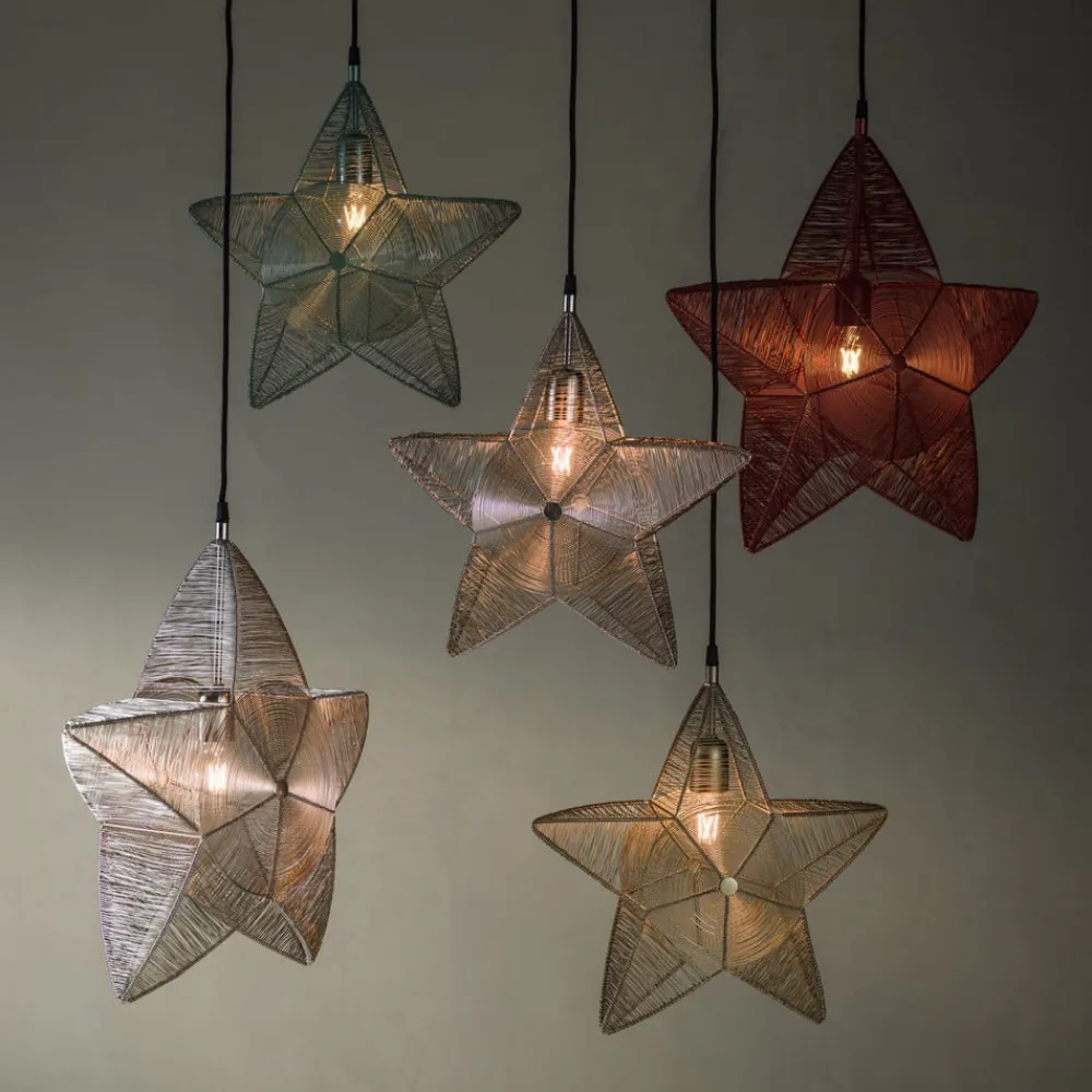 Julepynt|Vinduesdekoration ^ PR Home Rigel dekostjerne af metal Ø 50 cm creme