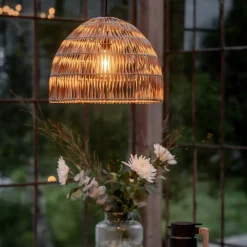 PR Home Udendørs Pendellamper|Terrassebelysning > udendørs hængelampe Lace naturfiber, stikledning, Ø46cm
