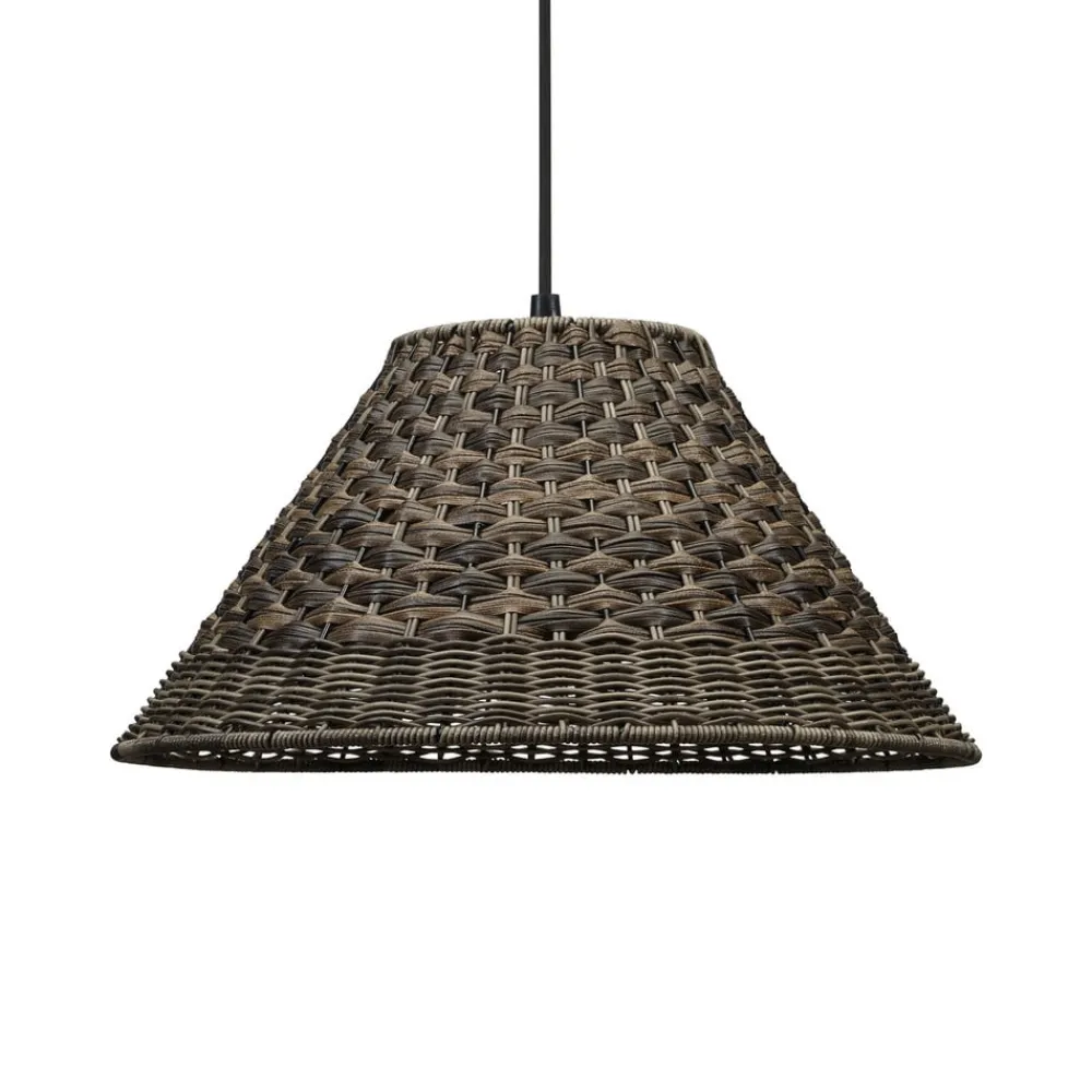 Udendørs Pendellamper ^ PR Home udendørs hængelampe LISEN, brun, stik, Ø 45 cm