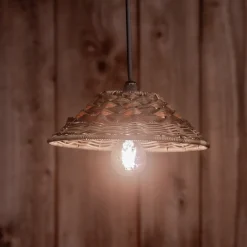 PR Home Udendørs Pendellamper > udendørs hængelampe LISEN, brun, stik, Ø 27 cm