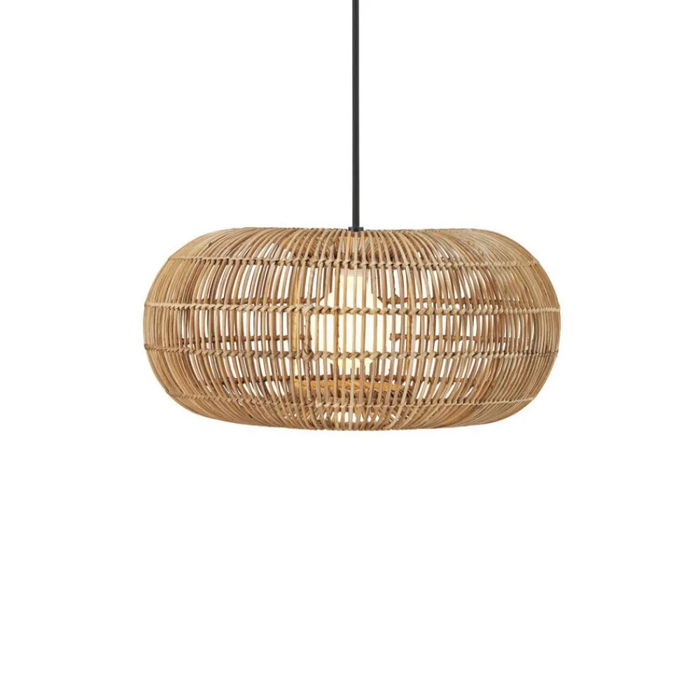 Udendørs Pendellamper ^ PR Home Zuri udendørs pendel, Ø 51 cm, rattan, stikprop