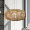 PR Home Udendørs Pendellamper > Zuri udendørs pendel, rattan, Ø 61 cm, stikprop