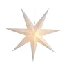 Dekorationsbelysning|Julepynt ^ STAR TRADING Prikket papirstjerne med hulmønster, hvid Ø 70 cm