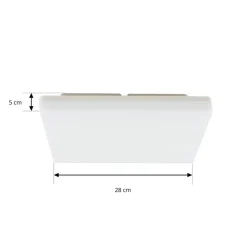 PRIOS Arbejdsrum/Kontor|Loftlamper > Artin LED-loftlampe, sensor, kantet, 28 cm