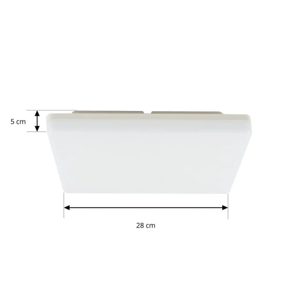 PRIOS Arbejdsrum/Kontor|Loftlamper > Artin LED-loftlampe, sensor, kantet, 28 cm