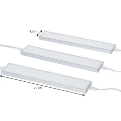PRIOS Underskabsbelysning > Ashtonis LED-underskabsbelysning, sæt med 3, 20 cm