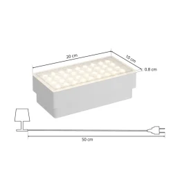 PRIOS Nedgravet Udebelysning|Udendørs Spot > Ewgenie LED-nedgravningslampe, 20 x 10 cm