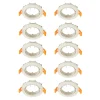 PRIOS Loftlamper|Indbygningsspots > forsænket loftlampe Fibur, beige, zink, Ø 8,2 cm, 10 stk