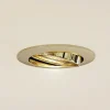 Loftlamper|Indbygningsspots ^ PRIOS forsænket loftlampe Fibur, guld, aluminium, Ø 8,2 cm