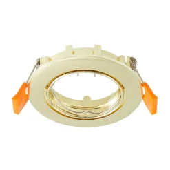 Loftlamper|Indbygningsspots ^ PRIOS forsænket loftlampe Fibur, guld, aluminium, Ø 8,2 cm