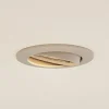 PRIOS Gang|Loftlamper > forsænket loftlampe Fibur, beige, aluminium, Ø 8,2 cm