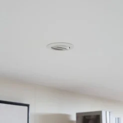 PRIOS Gang|Loftlamper > forsænket loftlampe Fibur, hvid, aluminium, Ø 8,2 cm