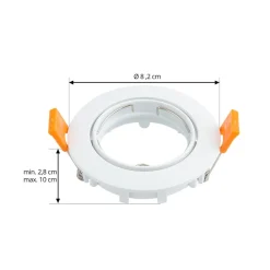 PRIOS Gang|Loftlamper > forsænket loftlampe Fibur, hvid, aluminium, Ø 8,2 cm