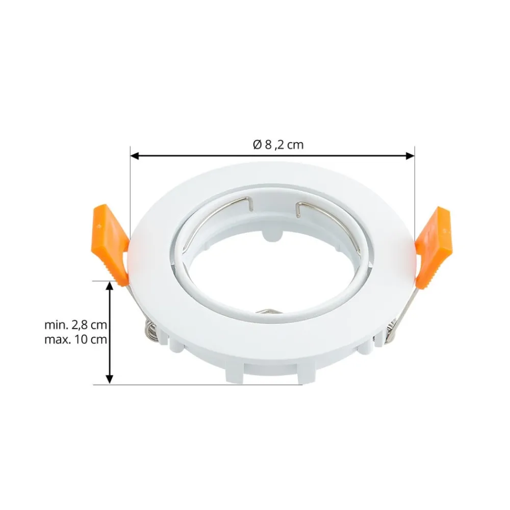 PRIOS Gang|Loftlamper > forsænket loftlampe Fibur, hvid, aluminium, Ø 8,2 cm