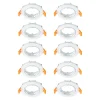 PRIOS Gang|Loftlamper > forsænket loftlampe Fibur, hvid, zink, Ø 8,2 cm, 10 stk