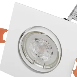 PRIOS Gang|Loftlamper > indbygningslampe Fibur, hvid, 9 cm, GU10