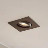Gang|Loftlamper ^ PRIOS indbygningslampe Fibur, bronze mat, 9 cm, GU10