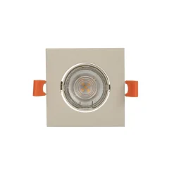 PRIOS Gang|Loftlamper > indbygningslampe Fibur, beige, 9 cm, GU10