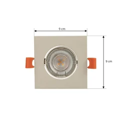 PRIOS Gang|Loftlamper > indbygningslampe Fibur, beige, 9 cm, GU10