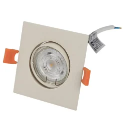 PRIOS Gang|Loftlamper > indbygningslampe Fibur, beige, 9 cm, GU10