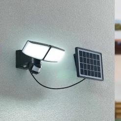 PRIOS Solcelle Lampe Med Sensor|Væglampe Med Sensor > Kalvito LED-solcellevægspot, sensor 2 lk