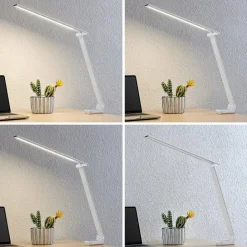 PRIOS Arbejdsrum/Kontor|Bordlamper > LED-bordlampe Tamarin, højde 40 cm, hvid, dæmpbar