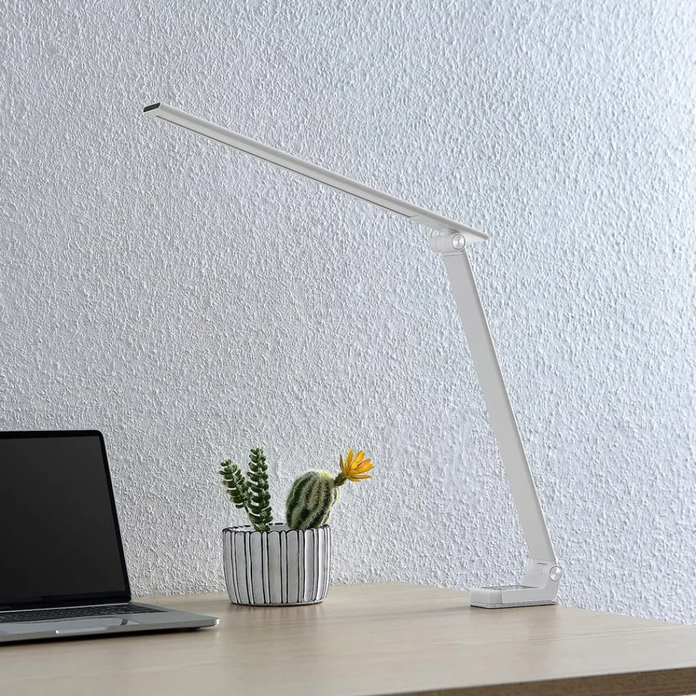 PRIOS Arbejdsrum/Kontor|Bordlamper > LED-bordlampe Tamarin, højde 40 cm, hvid, dæmpbar