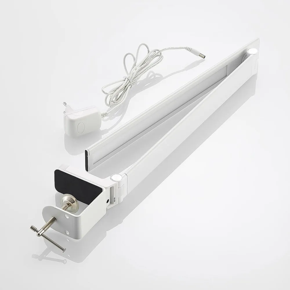 PRIOS Arbejdsrum/Kontor|Bordlamper > LED-bordlampe Tamarin, højde 40 cm, hvid, dæmpbar