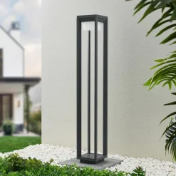 PRIOS Gadebelysning > LED-gadelampe Gamion, 90 cm, antracit, metal, IP54