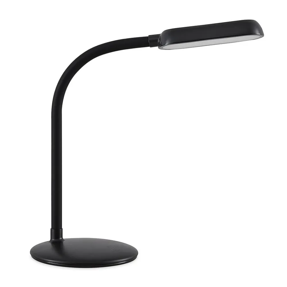 PRIOS Arbejdsrum/Kontor|Bordlamper > LED genopladelig bordlampe Opira, sort, USB, touchdæmper