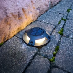 PRIOS Dekorationsbelysning|Solcellelamper > LED gulv-spotlight med LED Selius, antracit, IP67