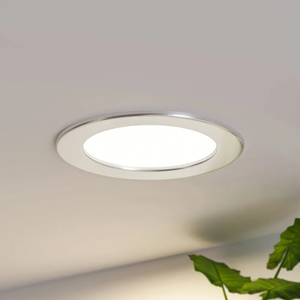 PRIOS Loftlamper > LED-indbygningslampe Cadance, sølv, 17 cm, sæt med 3, CCT