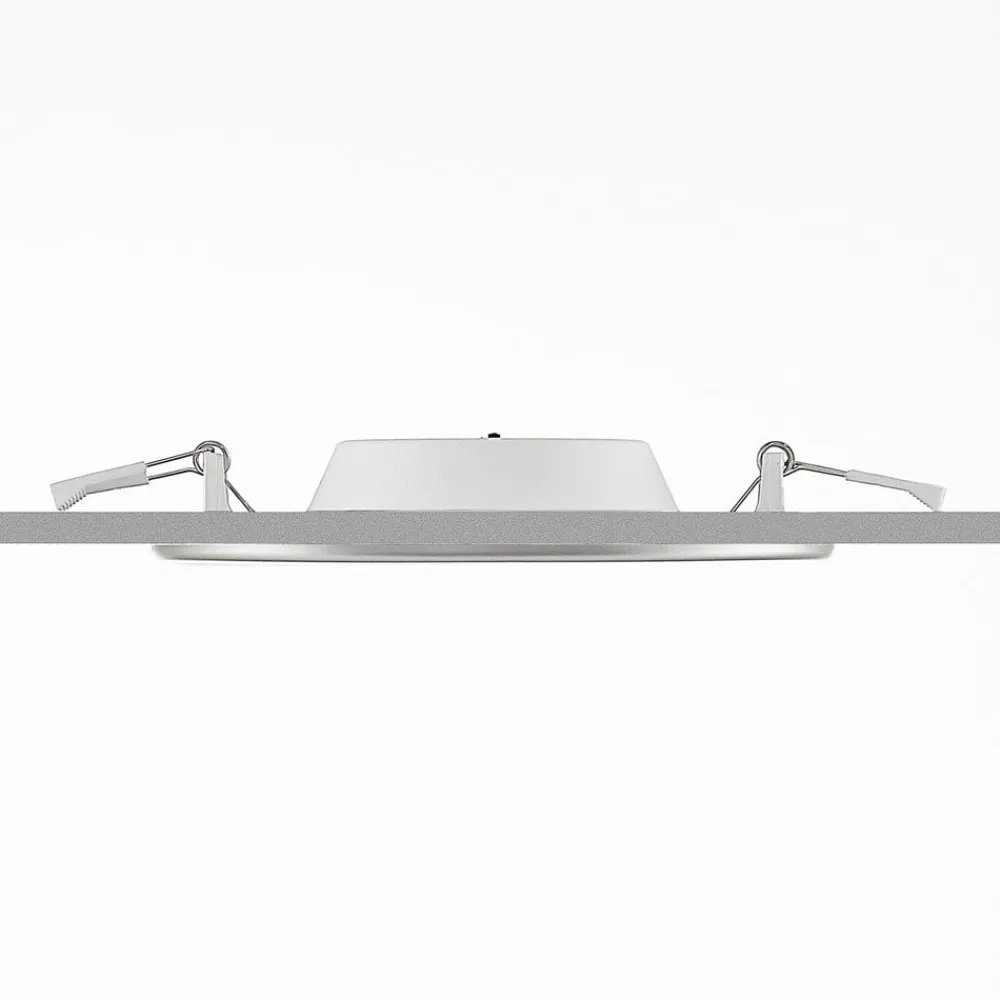 PRIOS Loftlamper > LED-indbygningslampe Cadance, sølv, 17 cm, sæt med 3, CCT