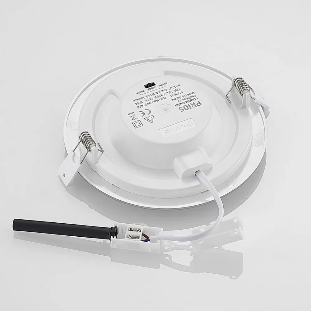 PRIOS Loftlamper > LED-indbygningslampe Cadance, sølv, 17 cm, sæt med 3, CCT
