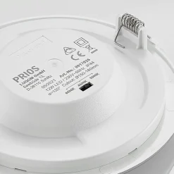 PRIOS Loftlamper > LED-indbygningslampe Cadance, sølv, 17 cm, sæt med 3, CCT