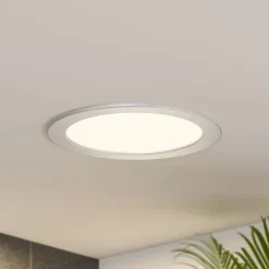 Loftlamper|Indbygningsspots ^ PRIOS LED-indbygningslampe Cadance, sølv, 22 cm, sæt med 10, CCT