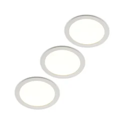 PRIOS Loftlamper > LED-indbygningslampe Cadance, hvid, 24 cm, sæt med 3, CCT