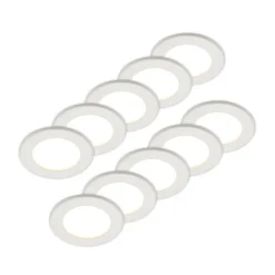 PRIOS Loftlamper|Loftlamper > LED-indbygningslampe Cadance, hvid, 12 cm, sæt med 10, CCT