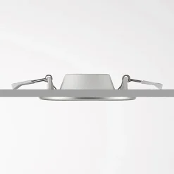 PRIOS Loftlamper|Loftlamper > LED-indbygningslampe Cadance, sølv, 12 cm, CCT, IP44