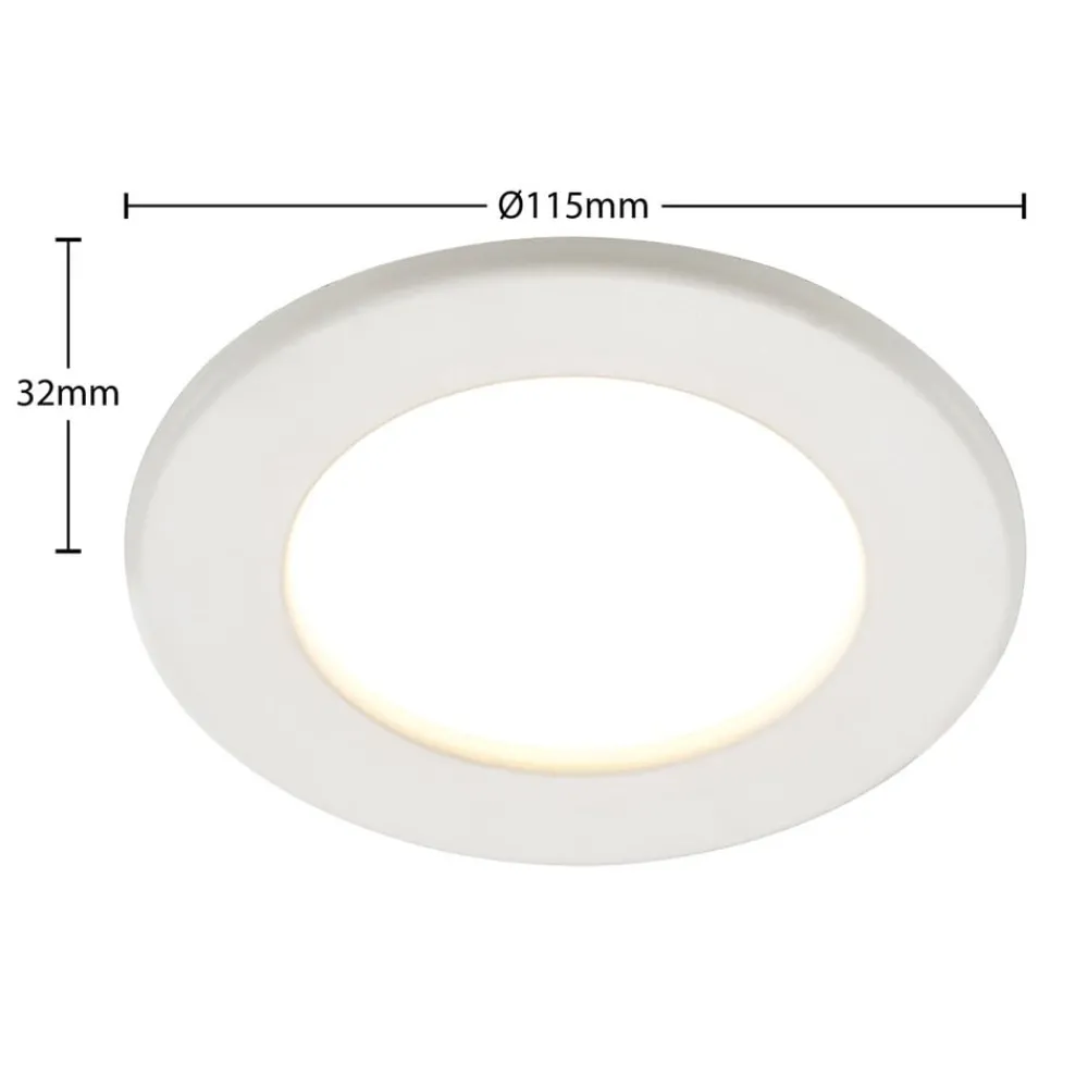 Loftlamper|Loftlamper ^ PRIOS LED-indbygningslampe Cadance, hvid, 12 cm, CCT, IP44