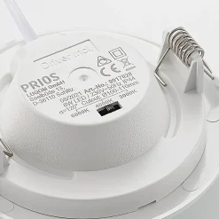 Loftlamper|Loftlamper ^ PRIOS LED-indbygningslampe Cadance, hvid, 12 cm, CCT, IP44