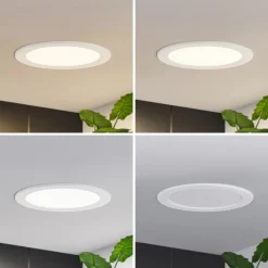 Loftlamper|Loftlamper ^ PRIOS LED-indbygningslampe Cadance, hvid, 22 cm, sæt med 10, CCT