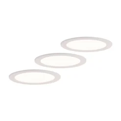 Loftlamper|Loftlamper ^ PRIOS LED-indbygningslampe Cadance, hvid, 22 cm, sæt med 3, CCT