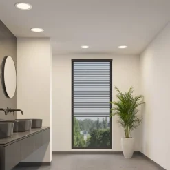 Loftlamper|Loftlamper ^ PRIOS LED-indbygningslampe Cadance, sølv, 22 cm, CCT, IP44