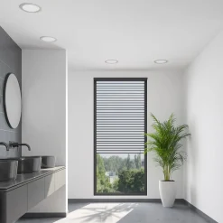 Loftlamper|Loftlamper ^ PRIOS LED-indbygningslampe Cadance, sølv, 22 cm, CCT, IP44