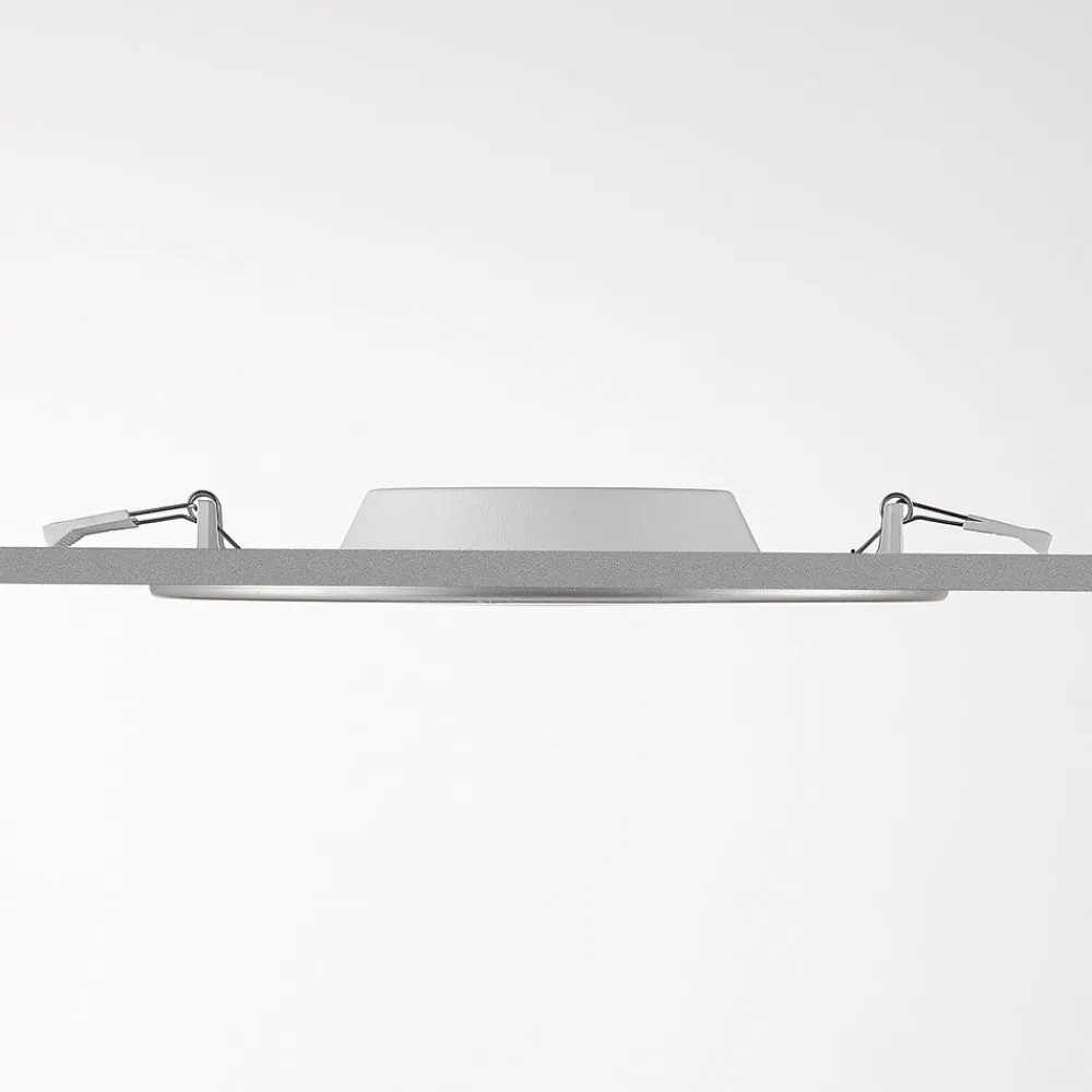 Loftlamper|Loftlamper ^ PRIOS LED-indbygningslampe Cadance, sølv, 22 cm, CCT, IP44